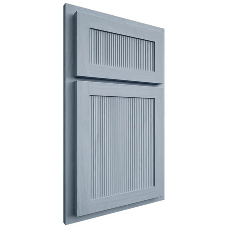 Shiloh Cabinetry Partial Overlay Reeded Malibu Poplar Plain Cut Sky Door