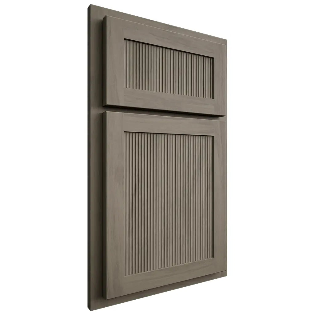 Shiloh Cabinetry Partial Overlay Reeded Malibu Poplar Plain Cut Sterling Door