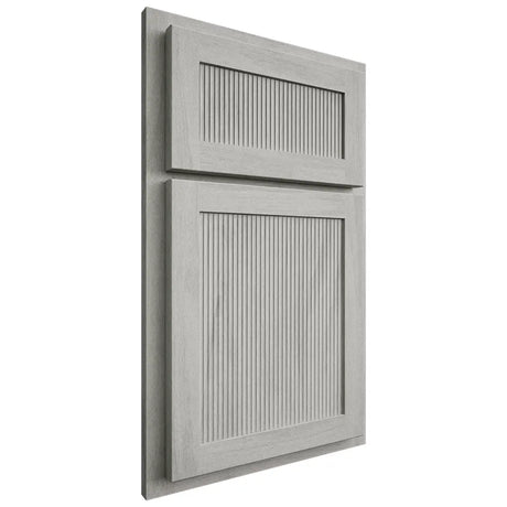 Shiloh Cabinetry Partial Overlay Reeded Malibu Poplar Plain Cut Stratus Door