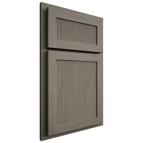 Shiloh Cabinetry Partial Overlay Reeded Malibu Poplar Plain Cut Thyme Door