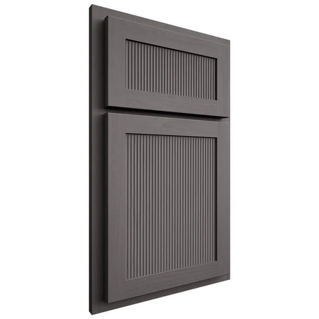 Shiloh Cabinetry Partial Overlay Reeded Malibu Walnut Plain Cut Cadet Door