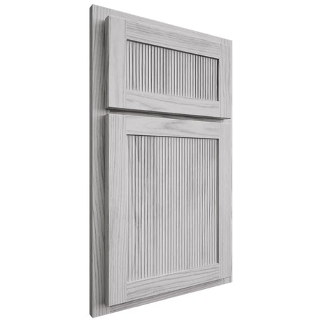 Shiloh Cabinetry Partial Overlay Reeded Malibu Walnut Plain Cut Stratus Door