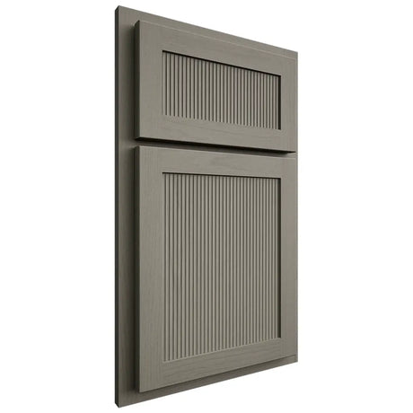 Shiloh Cabinetry Partial Overlay Reeded Malibu Walnut Plain Cut Thyme Door