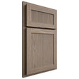 Shiloh Cabinetry Partial Overlay Reeded Malibu White Oak Plain Cut Almond Door