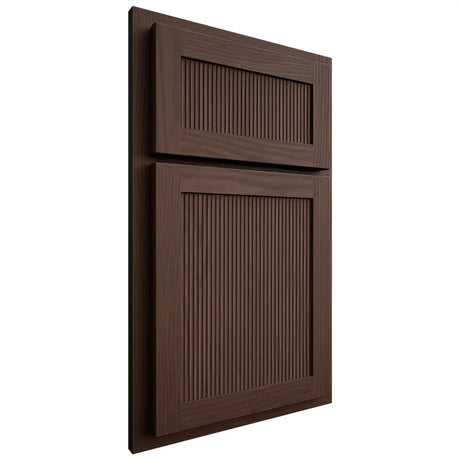 Shiloh Cabinetry Partial Overlay Reeded Malibu White Oak Plain Cut Braun Door