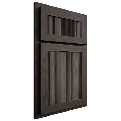 Shiloh Cabinetry Partial Overlay Reeded Malibu White Oak Plain Cut Creekside Door