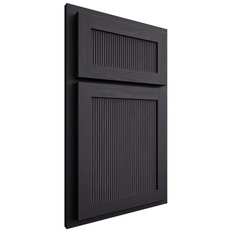 Shiloh Cabinetry Partial Overlay Reeded Malibu White Oak Plain Cut Harbor Door