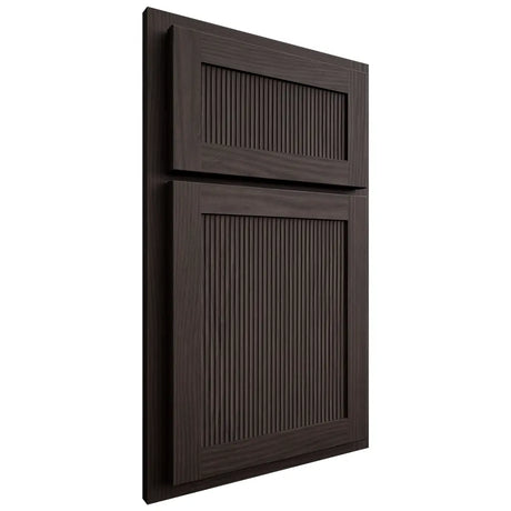 Shiloh Cabinetry Partial Overlay Reeded Malibu White Oak Plain Cut Morel Door