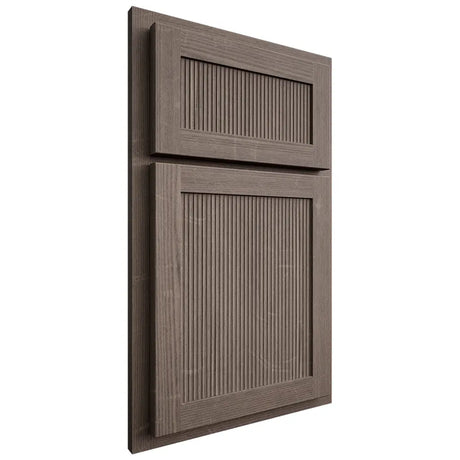 Shiloh Cabinetry Partial Overlay Reeded Malibu White Oak Quarter Sawn Clay Door