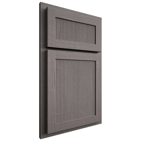 Shiloh Cabinetry Partial Overlay Reeded Malibu White Oak Quarter Sawn Flagstone Door