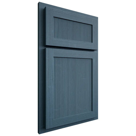 Shiloh Cabinetry Partial Overlay Reeded Malibu White Oak Quarter Sawn Hudson Door