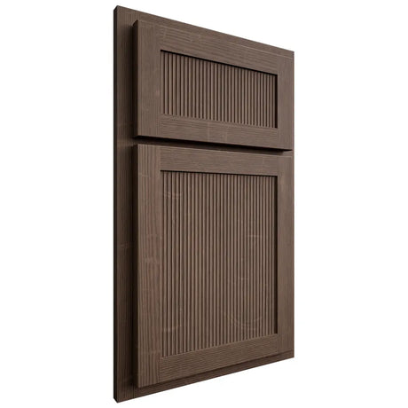 Shiloh Cabinetry Partial Overlay Reeded Malibu White Oak Quarter Sawn Mineral Door