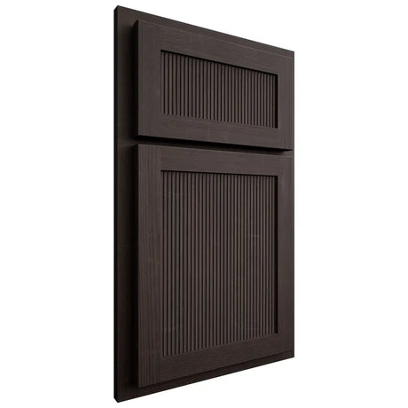 Shiloh Cabinetry Partial Overlay Reeded Malibu White Oak Quarter Sawn Morel Door