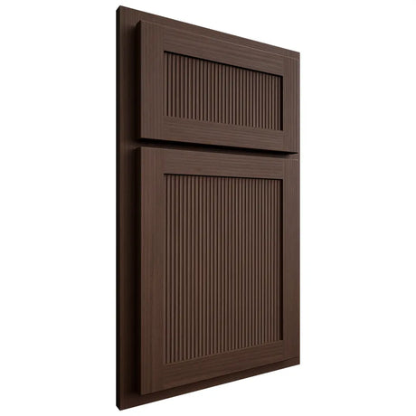Shiloh Cabinetry Partial Overlay Reeded Malibu White Oak Rift Cut Braun Door