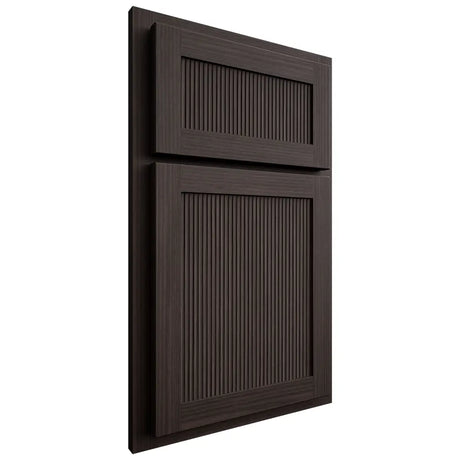 Shiloh Cabinetry Partial Overlay Reeded Malibu White Oak Rift Cut Morel Door