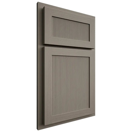 Shiloh Cabinetry Partial Overlay Reeded Malibu White Oak Rift Cut Thyme Door