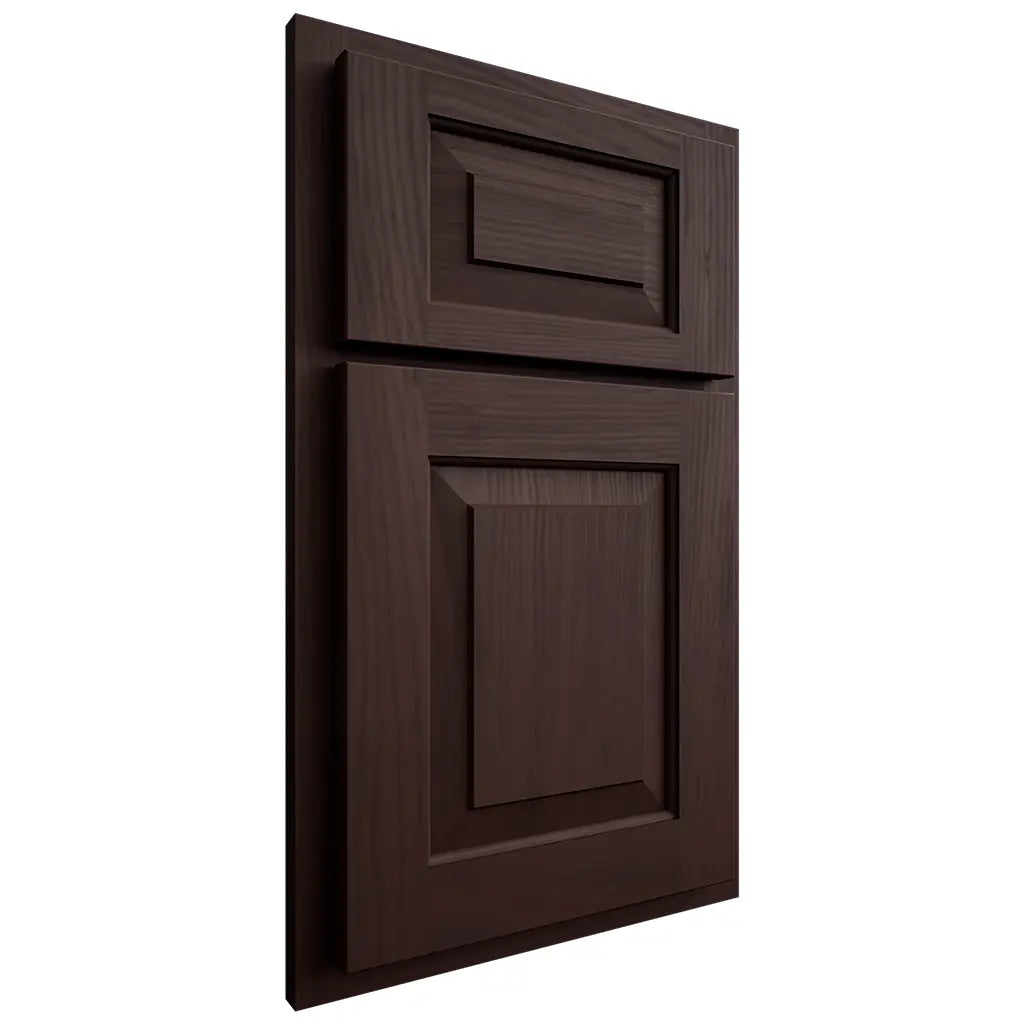 Shiloh Cabinetry Partial Overlay Richmond Alder Plain Cut Bistre Door