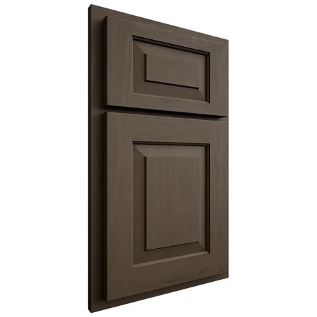 Shiloh Cabinetry Partial Overlay Richmond Maple Plain Cut Perfect Brown Door