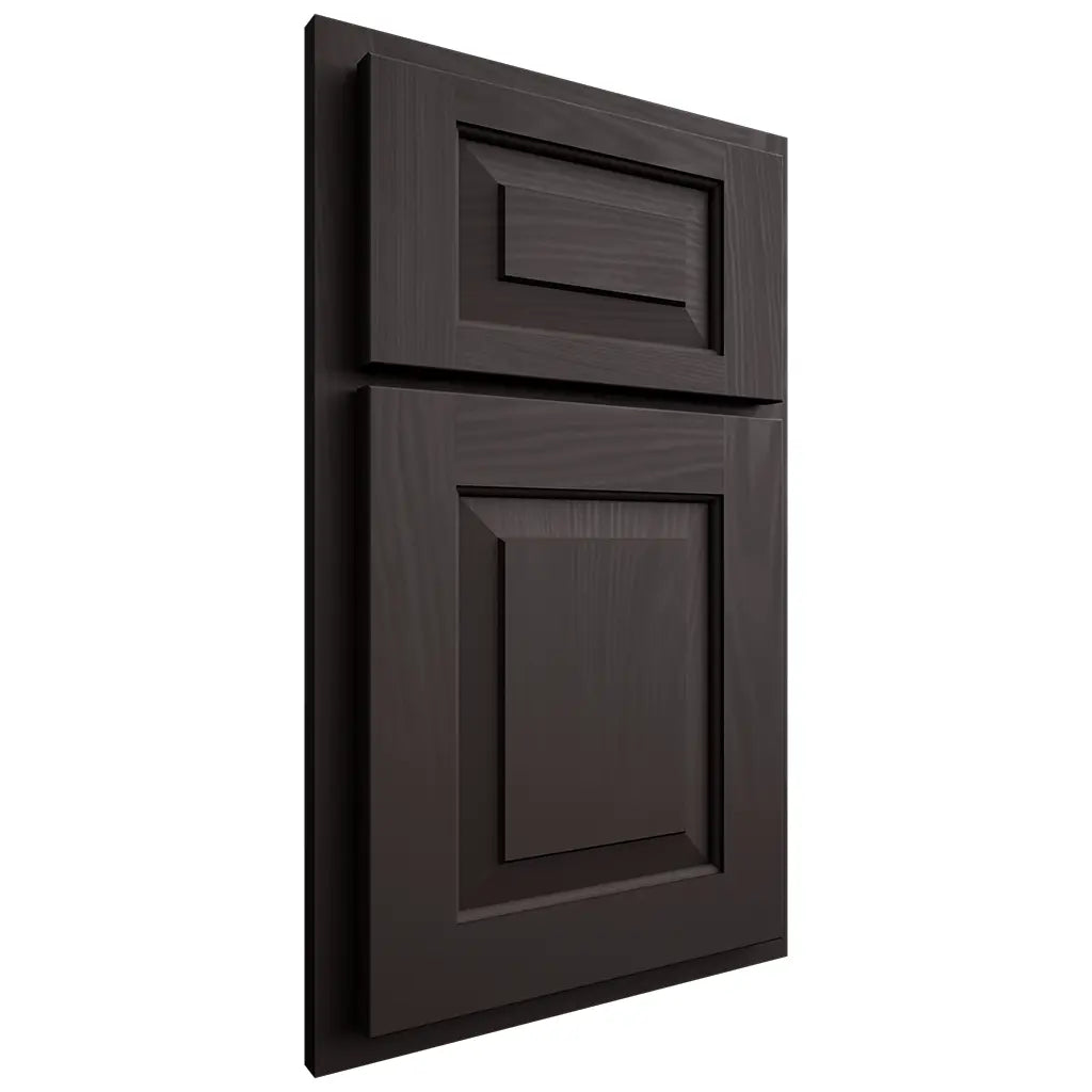 Shiloh Cabinetry Partial Overlay Richmond Poplar Plain Cut Carbon Door