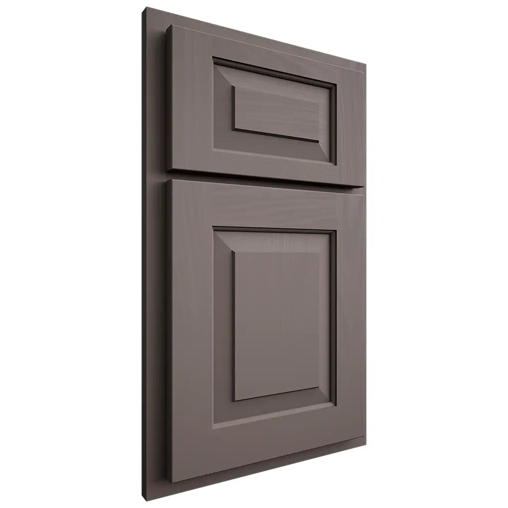 Shiloh Cabinetry Partial Overlay Richmond Poplar Plain Cut Heatherstone Door