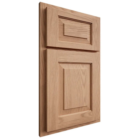 Shiloh Cabinetry Partial Overlay Richmond Red Oak Plain Cut Natural Door