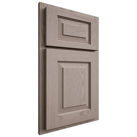 Shiloh Cabinetry Partial Overlay Richmond Red Oak Plain Cut Sterling Door