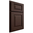 Shiloh Cabinetry Partial Overlay Richmond Walnut Plain Cut Bison Door