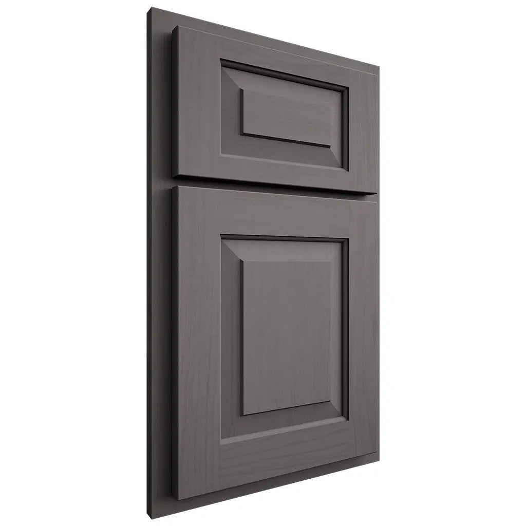Shiloh Cabinetry Partial Overlay Richmond Walnut Plain Cut Cadet Door