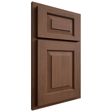 Shiloh Cabinetry Partial Overlay Richmond Walnut Plain Cut Natural Door