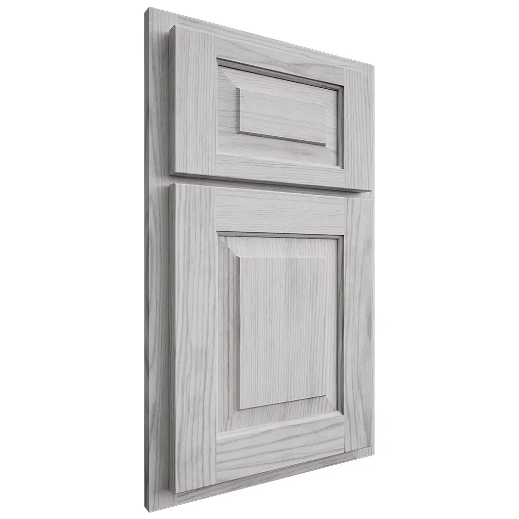 Shiloh Cabinetry Partial Overlay Richmond Walnut Plain Cut Stratus Door