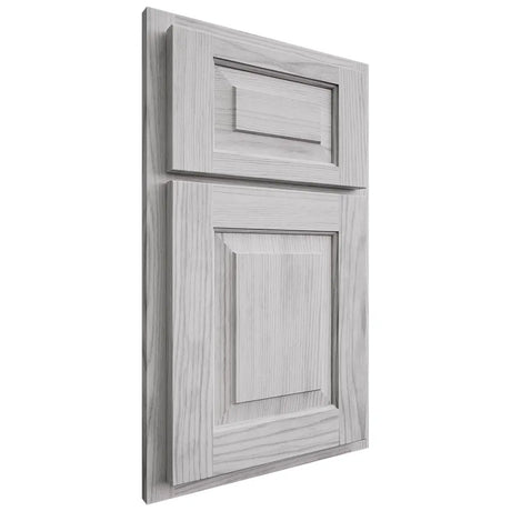 Shiloh Cabinetry Partial Overlay Richmond Walnut Plain Cut Stratus Door