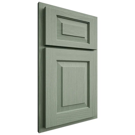 Shiloh Cabinetry Partial Overlay Richmond White Oak Plain Cut Moss Door