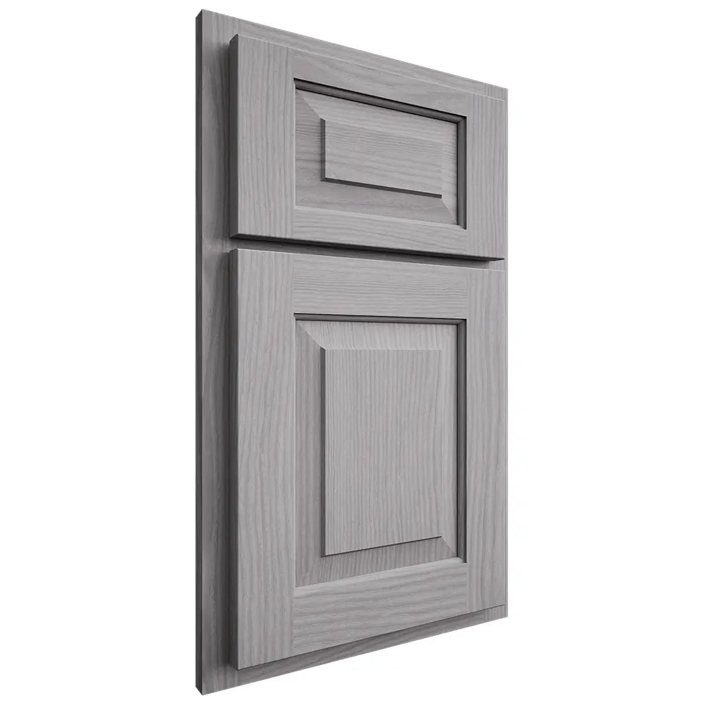 Shiloh Cabinetry Partial Overlay Richmond White Oak Plain Cut Stratus Door