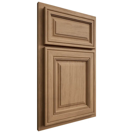 Shiloh Cabinetry Partial Overlay Savannah Alder Plain Cut Dusty Road Door