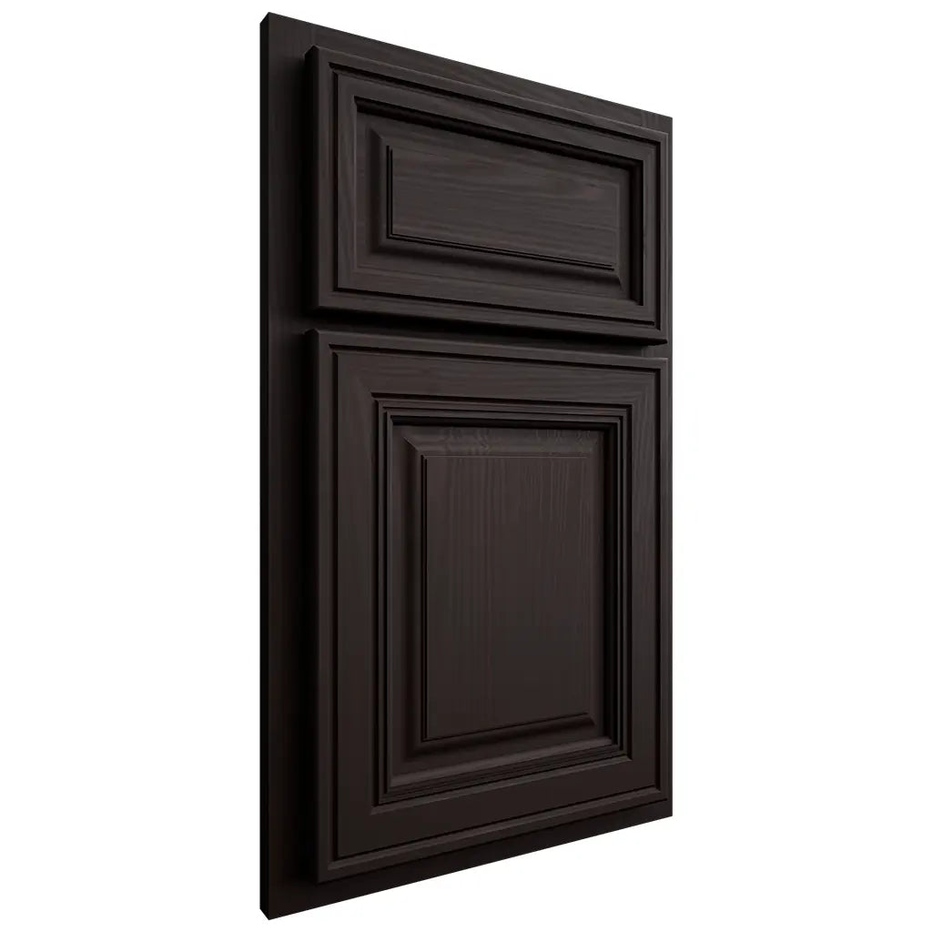 Shiloh Cabinetry Partial Overlay Savannah Alder Plain Cut Espresso Door