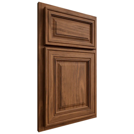Shiloh Cabinetry Partial Overlay Savannah Cherry Plain Cut Carob Door