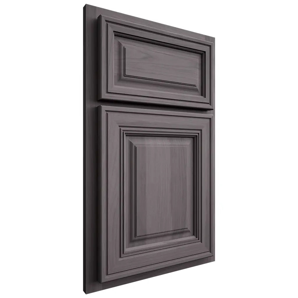 Shiloh Cabinetry Partial Overlay Savannah Hickory Plain Cut Cadet Door
