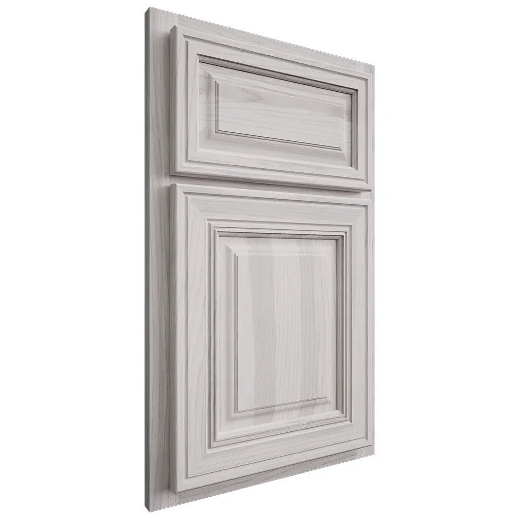 Shiloh Cabinetry Partial Overlay Savannah Hickory Plain Cut Cotton Door