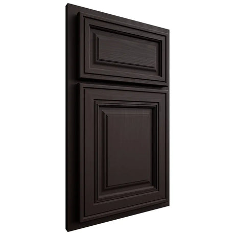 Shiloh Cabinetry Partial Overlay Savannah Maple Plain Cut Espresso Door