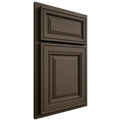 Shiloh Cabinetry Partial Overlay Savannah Maple Plain Cut Perfect Brown Door