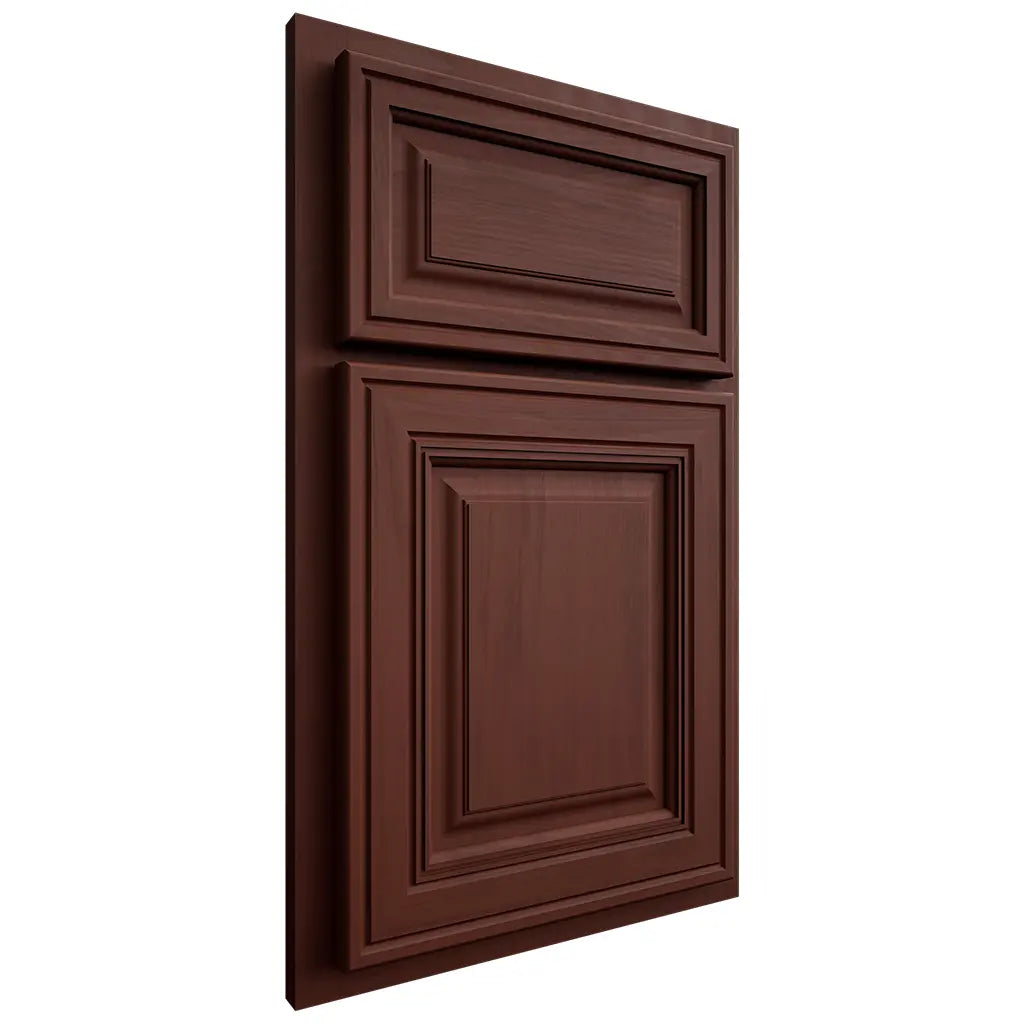 Shiloh Cabinetry Partial Overlay Savannah Maple Plain Cut Sable Door