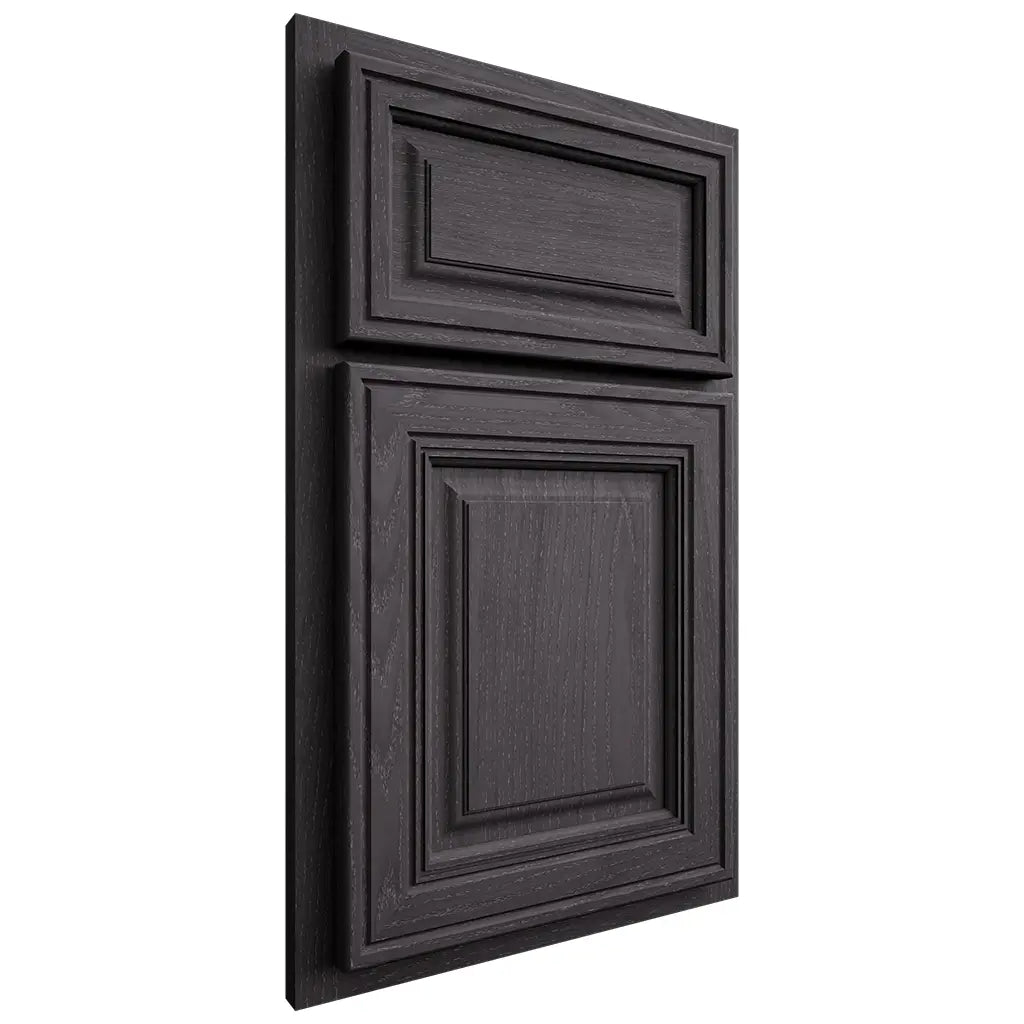 Shiloh Cabinetry Partial Overlay Savannah Red Oak Plain Cut Harbor Door