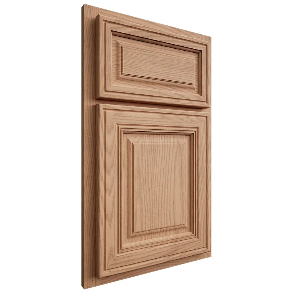Shiloh Cabinetry Partial Overlay Savannah Red Oak Plain Cut Natural Door