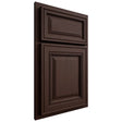 Shiloh Cabinetry Partial Overlay Savannah Walnut Plain Cut Bison Door