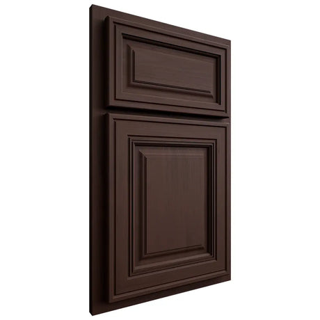 Shiloh Cabinetry Partial Overlay Savannah Walnut Plain Cut Bison Door