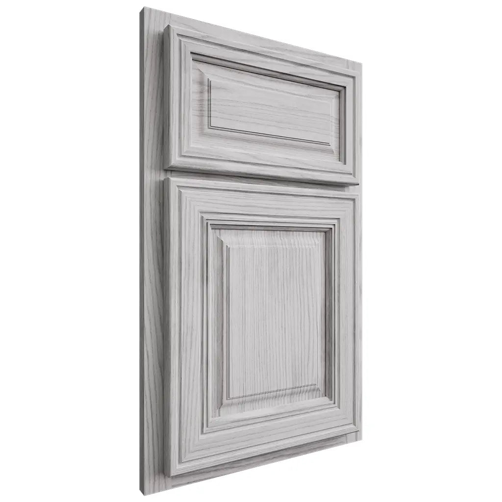 Shiloh Cabinetry Partial Overlay Savannah Walnut Plain Cut Stratus Door