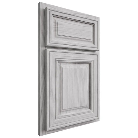Shiloh Cabinetry Partial Overlay Savannah Walnut Plain Cut Stratus Door