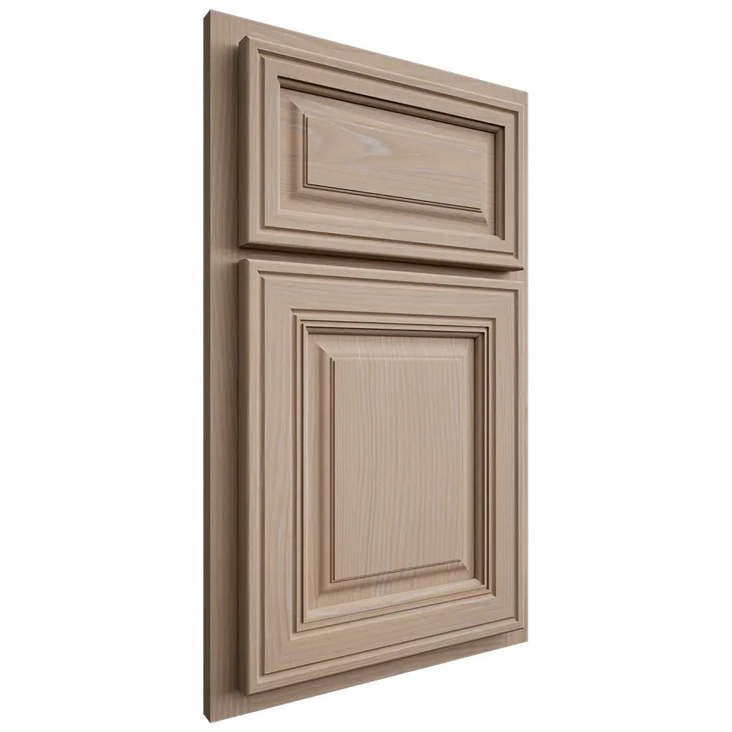 Shiloh Cabinetry Partial Overlay Savannah White Oak Plain Cut Straw Door
