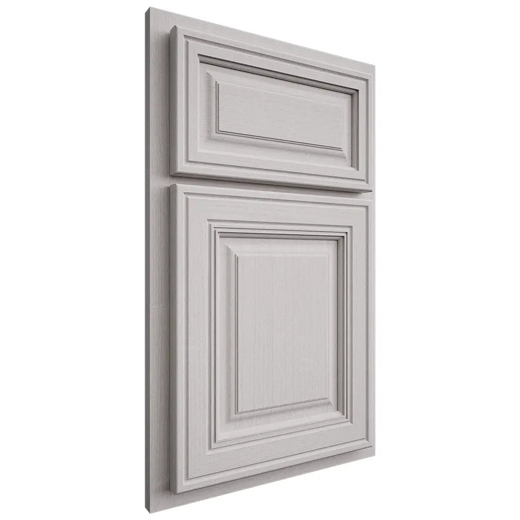 Shiloh Cabinetry Partial Overlay Savannah White Oak Quarter Sawn Cotton Door