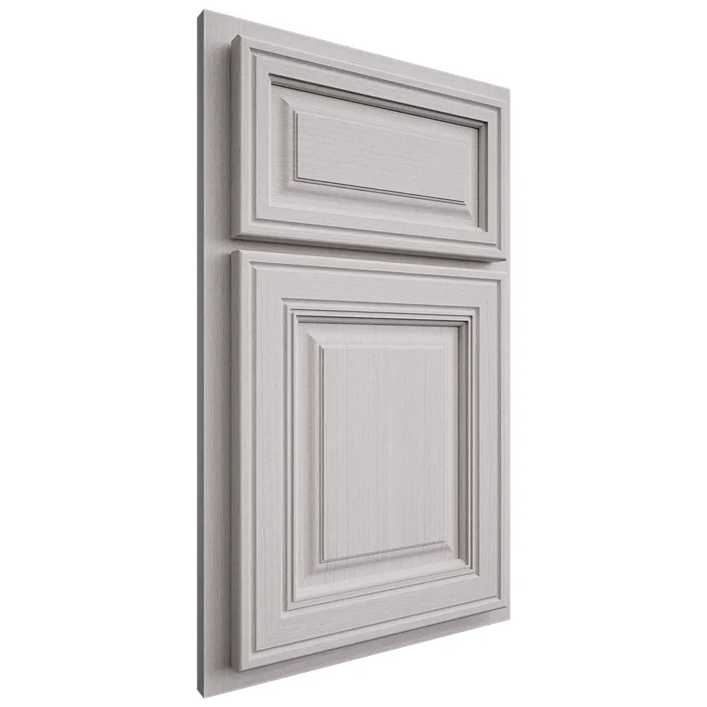 Shiloh Cabinetry Partial Overlay Savannah White Oak Rift Cut Cotton Door